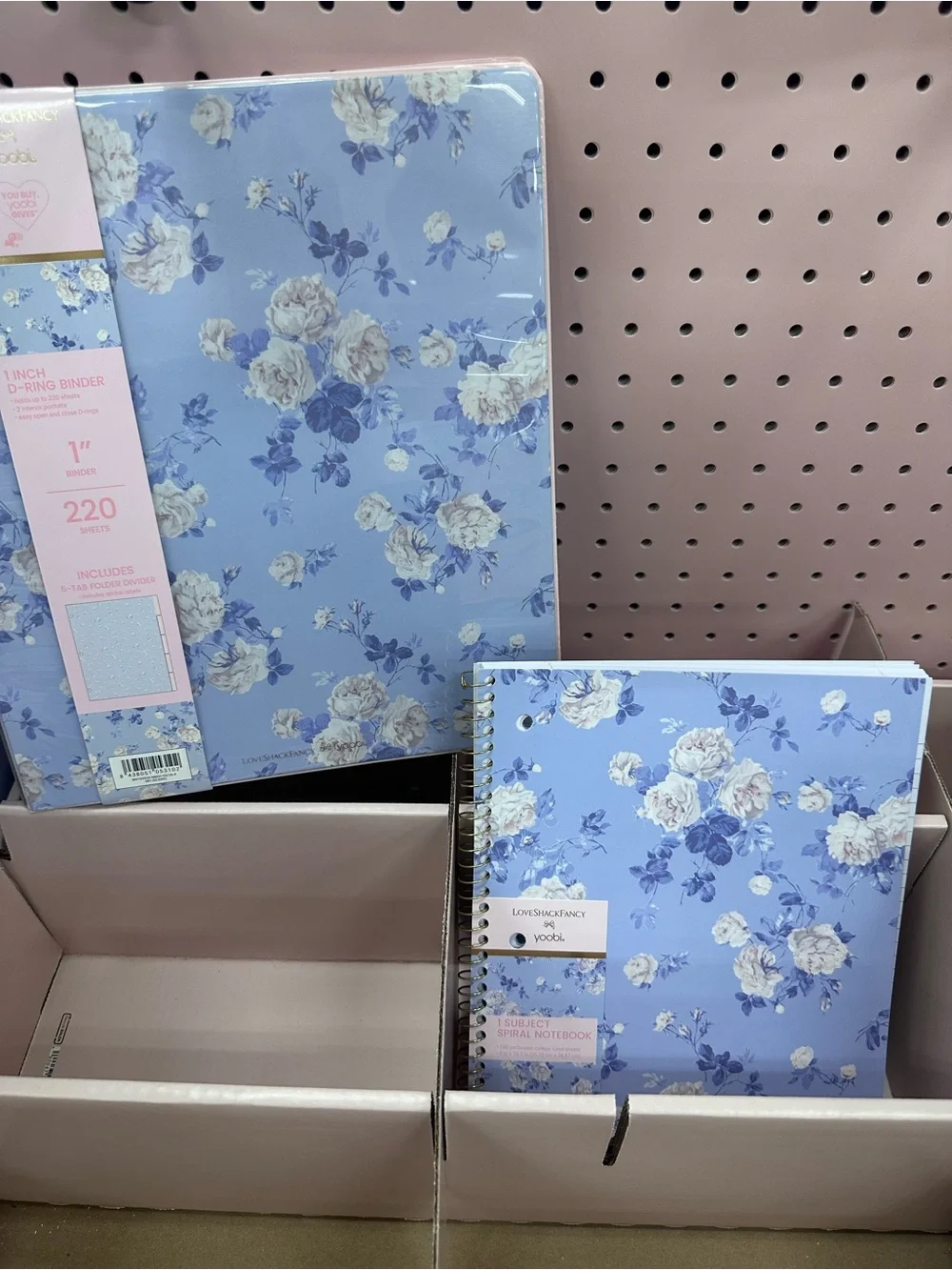 LoveShackFancy Blue Floral Spiral Notebook/Binder set